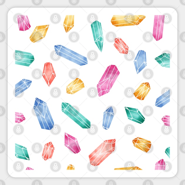 Crystals pattern - White Magnet by PrintablesPassions